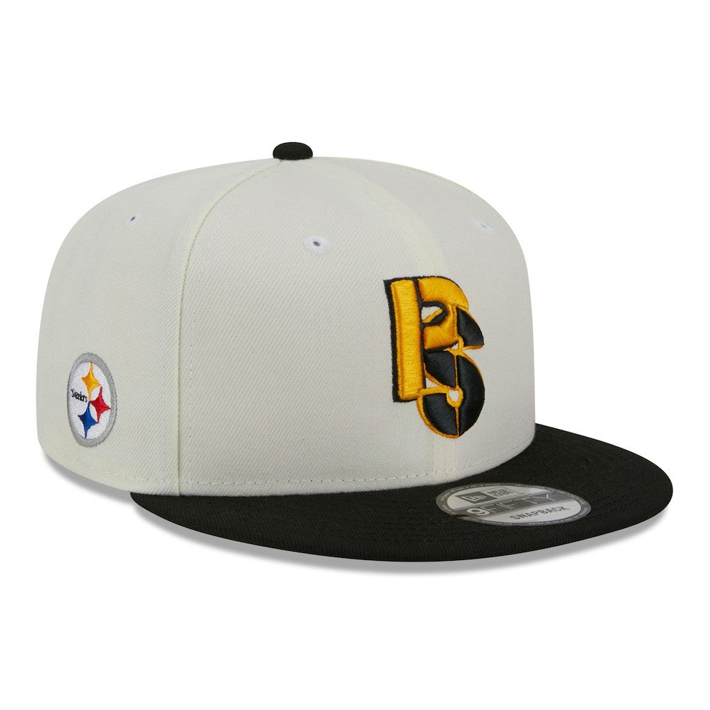 Pittsburgh Steelers New Era City Originals 9FIFTY Snapback Hat Cream/Black - NFL
