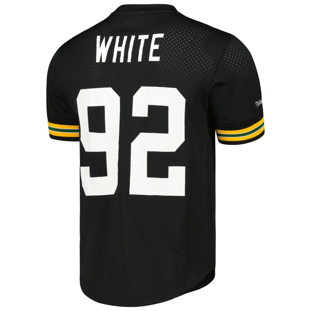 Reggie White Green Bay Packers Retired Player Name and Number Mesh Top Black - Mitchell & Ness