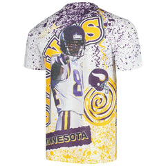 Randy Moss Minnesota Vikings Retired Player Name & Number Burst T-Shirt White - Mitchell & Ness