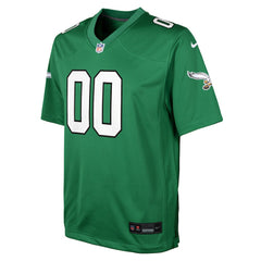 Philadelphia Eagles Youth Alternate Custom Game Jersey Kelly Green - Nike