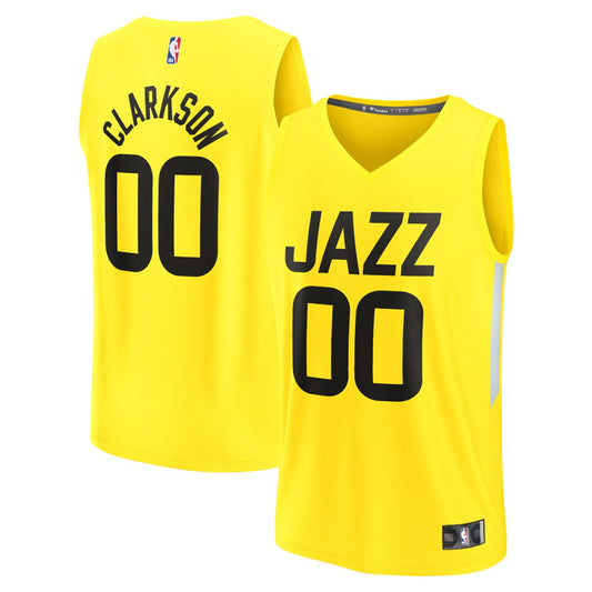 Jordan Clarkson Utah Jazz Youth Fast Break Player Jersey - Icon Edition - Yellow | NBA Jerseys