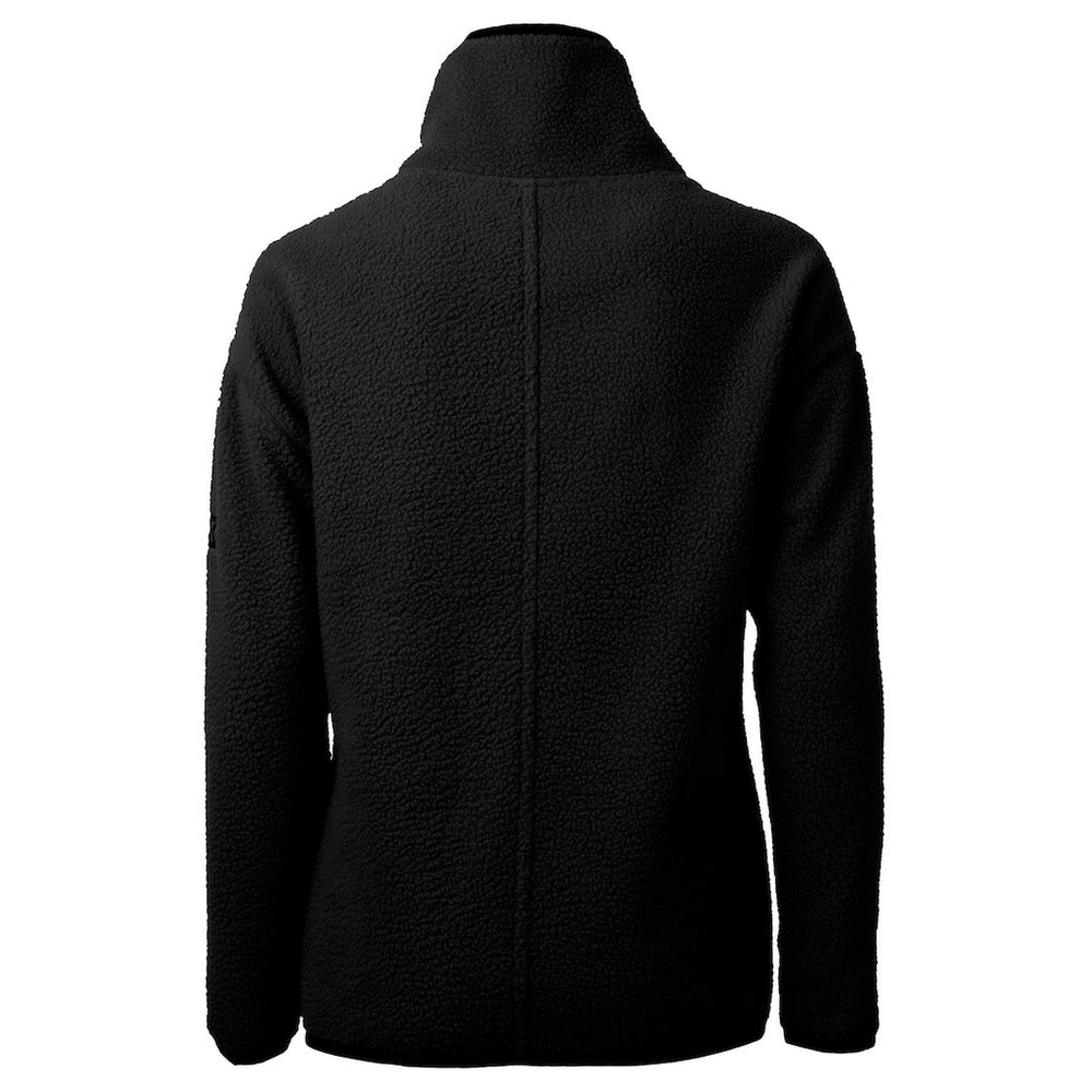 Carolina Panthers Cutter & Buck Women's Helmet Logo Cascade Eco Sherpa Fleece Half-Zip Pullover Jacket Black - NFL