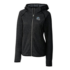 Detroit Lions Cutter & Buck Women's Helmet Logo Mainsail Sweater-Knit Full-Zip Hoodie Charcoal - NFL