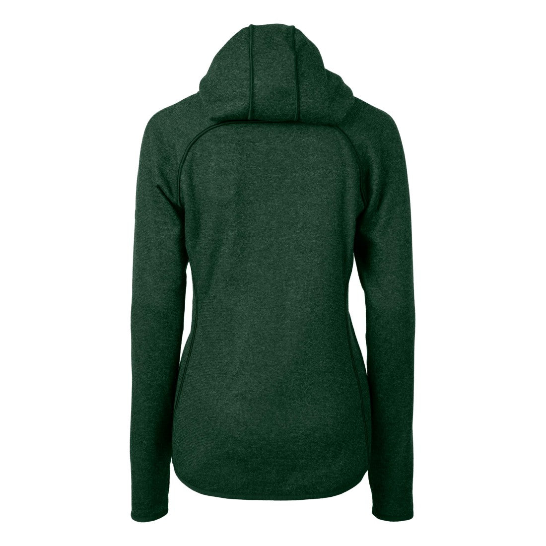 Green Bay Packers Cutter & Buck Women's Helmet Logo Mainsail Sweater-Knit Full-Zip Hoodie Green - NFL