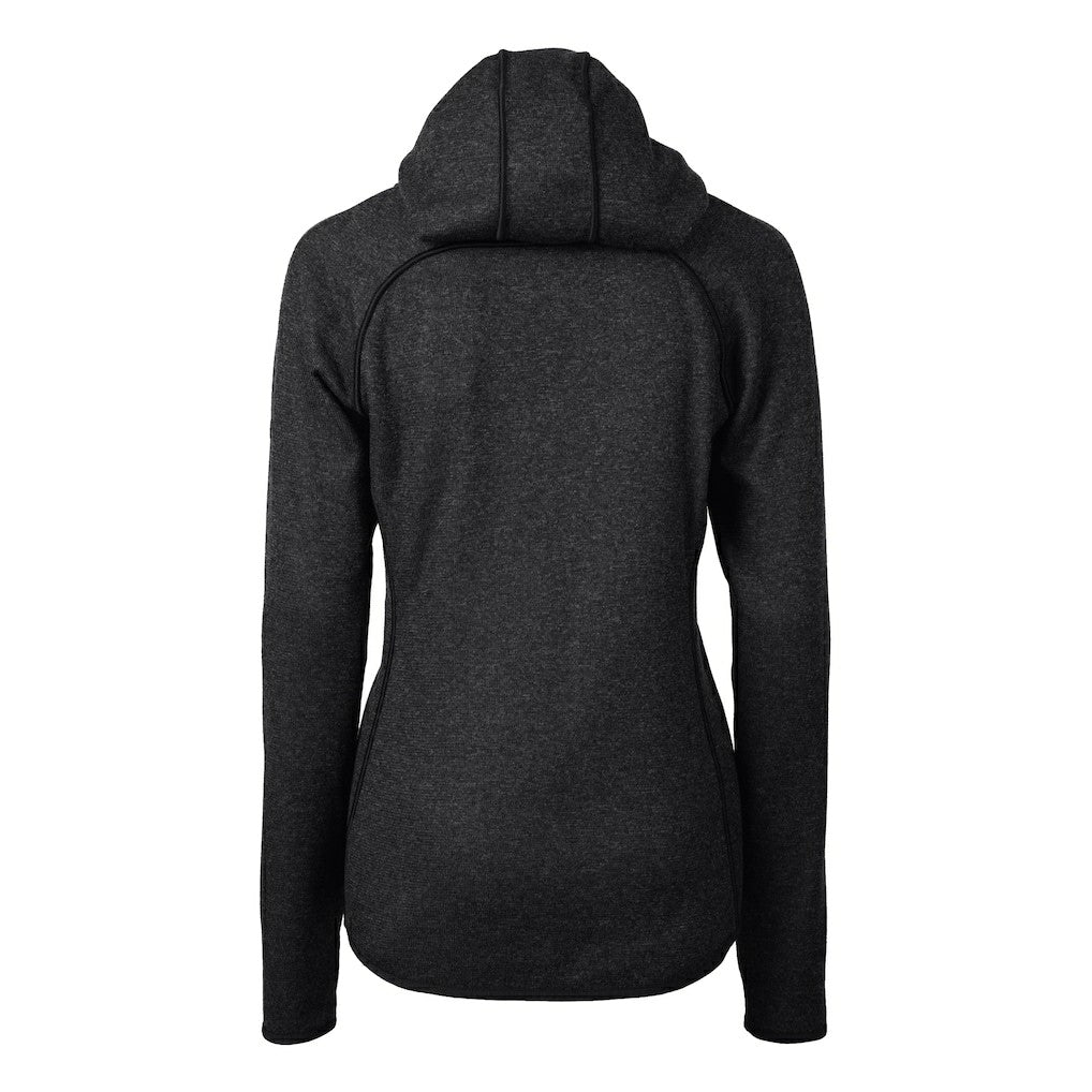 Baltimore Ravens Cutter & Buck Women's Helmet Logo Mainsail Sweater-Knit Full-Zip Hoodie Charcoal - NFL