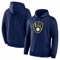 Milwaukee Brewers Fanatics Primary Logo Legacy Hoodie Sale