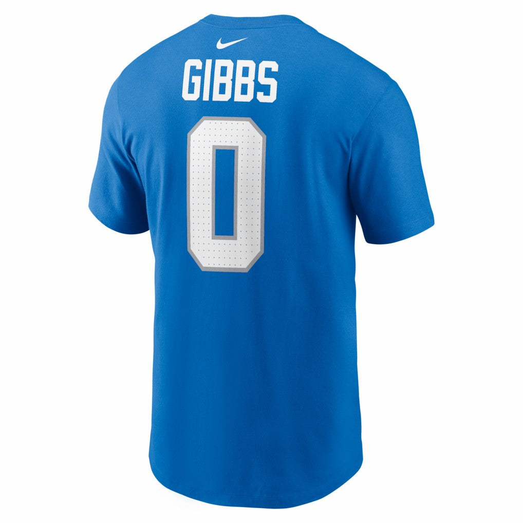 Jahmyr Gibbs Detroit Lions Name & Number T-Shirt Blue - Nike