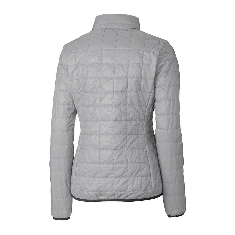 Pittsburgh Steelers Cutter & Buck Women's Helmet Logo Rainier PrimaLoft Eco Insulated Full-Zip Puffer Jacket Gray - NFL