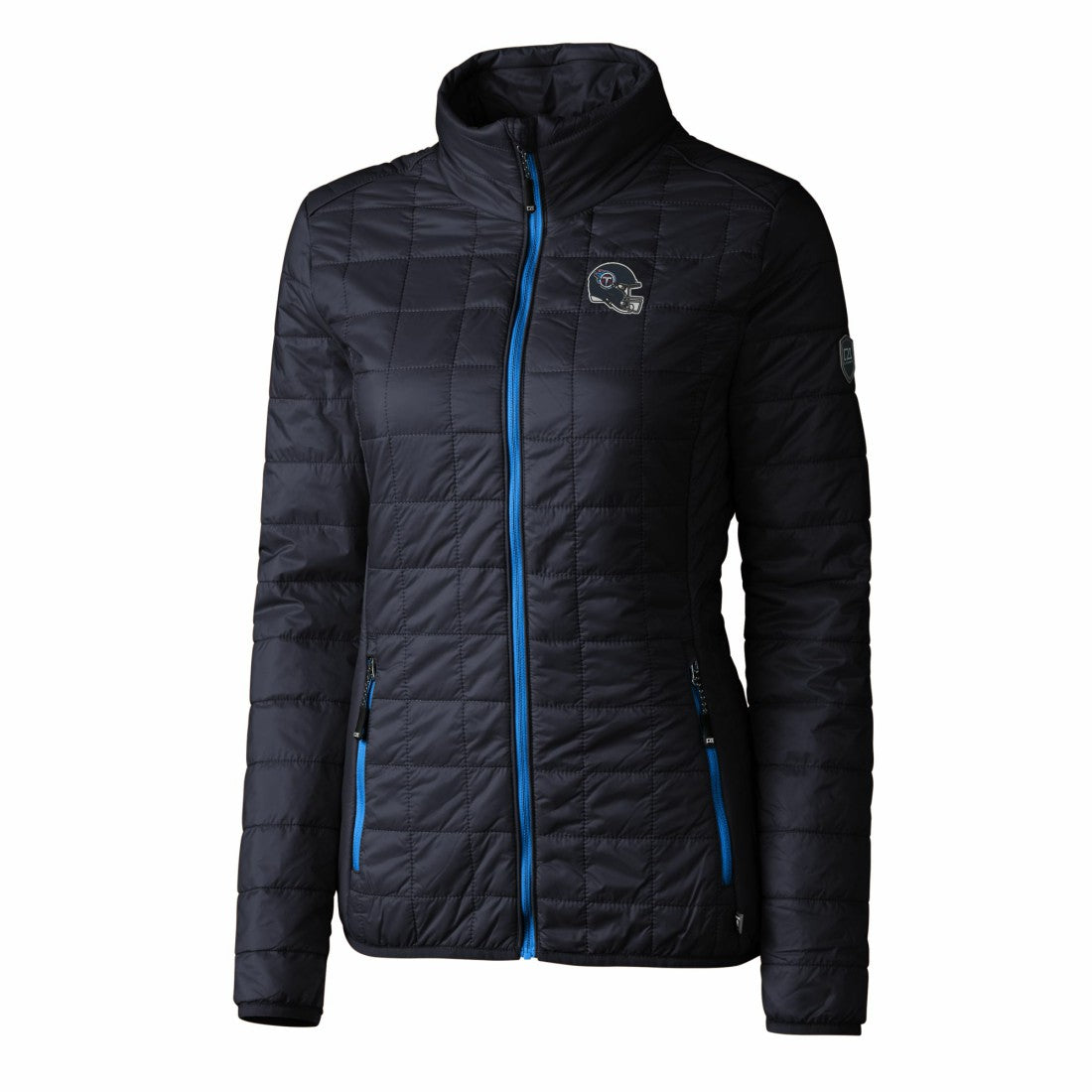 Tennessee Titans Cutter & Buck Women's Helmet Logo Rainier PrimaLoft Eco Insulated Full-Zip Puffer Jacket Navy - NFL