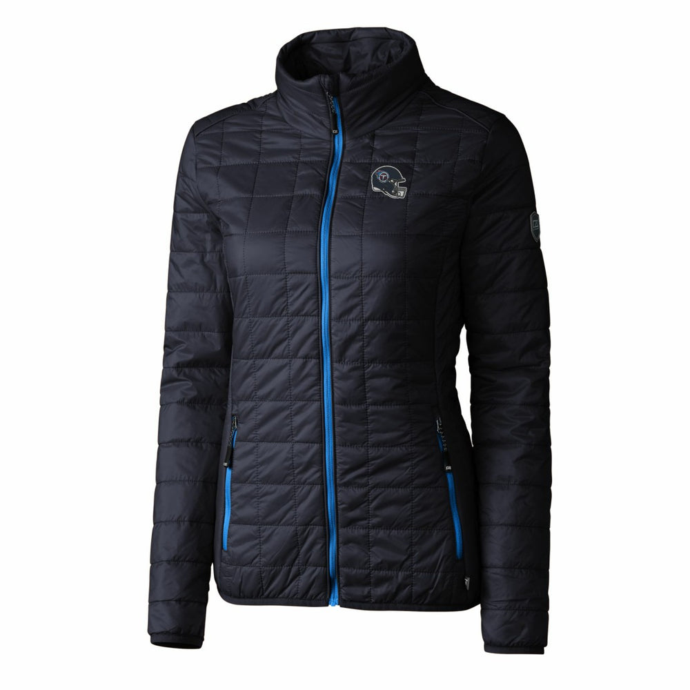Tennessee Titans Cutter & Buck Women's Helmet Logo Rainier PrimaLoft Eco Insulated Full-Zip Puffer Jacket Navy - NFL