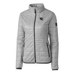Baltimore Ravens Cutter & Buck Women's Helmet Logo Rainier PrimaLoft Eco Insulated Full-Zip Puffer Jacket Gray - NFL