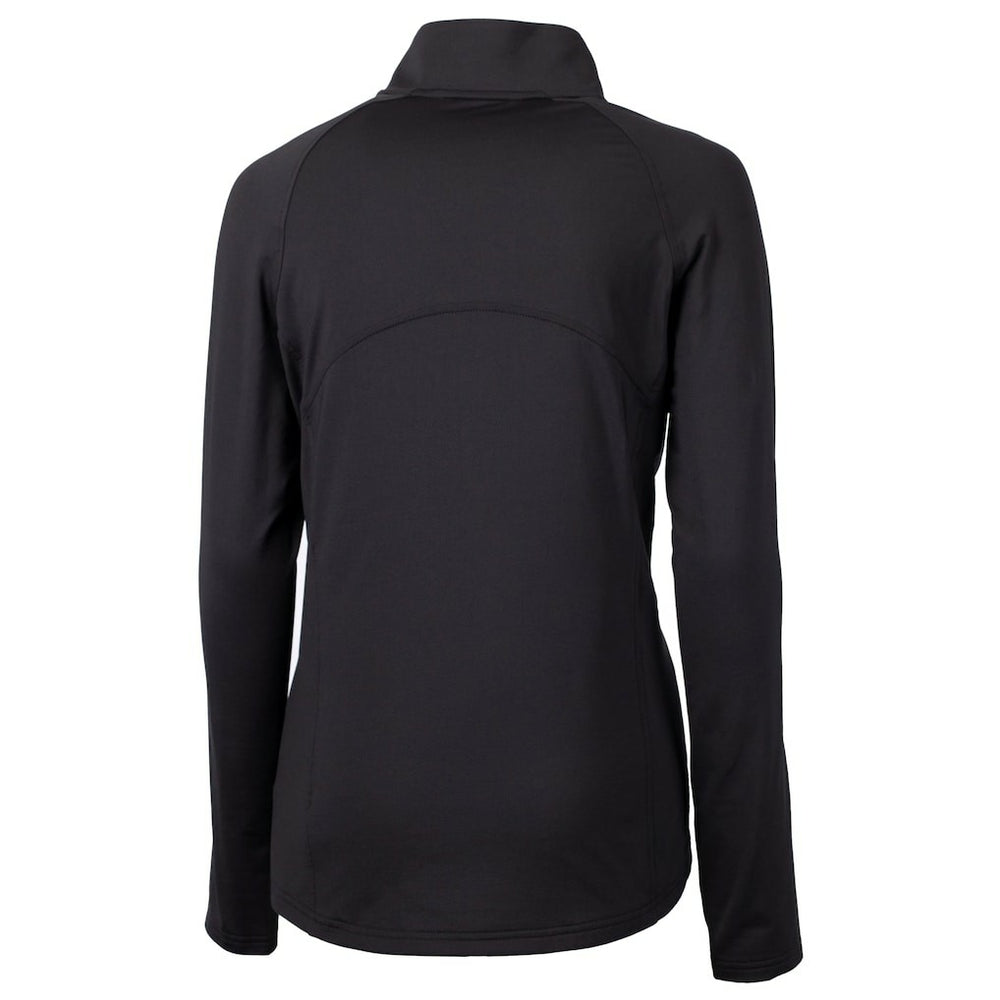 Green Bay Packers Cutter & Buck Women's Helmet Logo Adapt Eco Knit Stretch Recycled Half-Zip Pullover Top Black - NFL