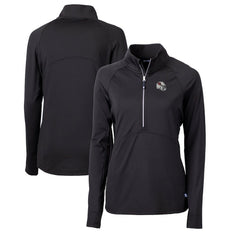 Arizona Cardinals Cutter & Buck Women's Helmet Logo Adapt Eco Knit Stretch Recycled Half-Zip Pullover Top Black - NFL