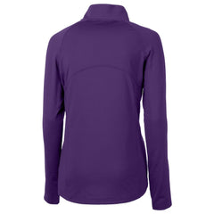 Baltimore Ravens Cutter & Buck Women's Helmet Logo Adapt Eco Knit Stretch Recycled Half-Zip Pullover Top Purple - NFL