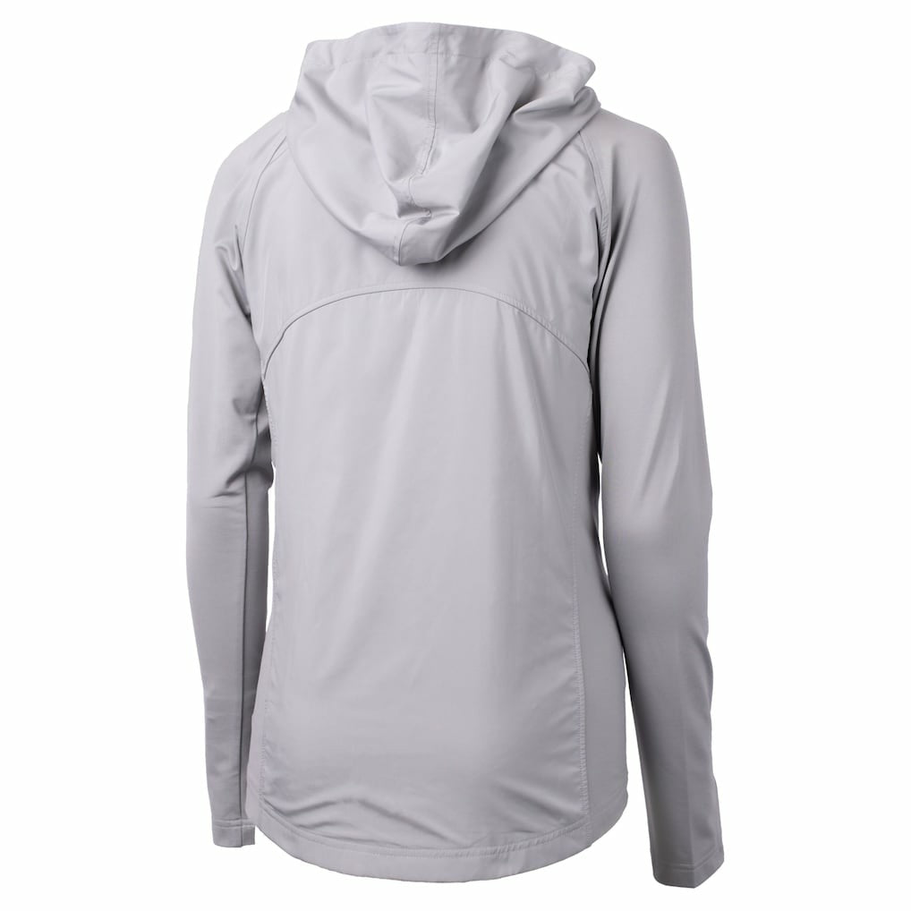 Minnesota Vikings Cutter & Buck Women's Helmet Logo Adapt Eco Knit Hybrid Recycled Full-Zip Hoodie Heather Gray - NFL