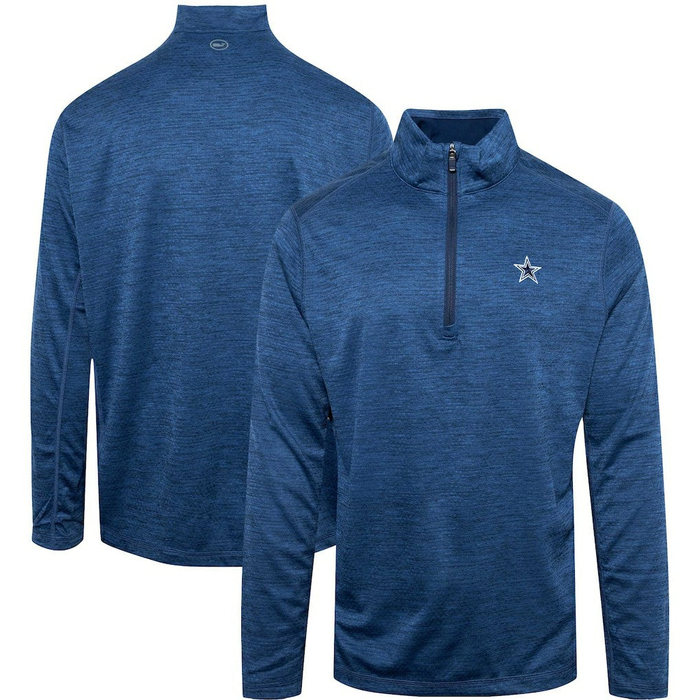 Dallas Cowboys Vineyard Vines Star Sankaty Quarter-Zip Jacket Navy - NFL