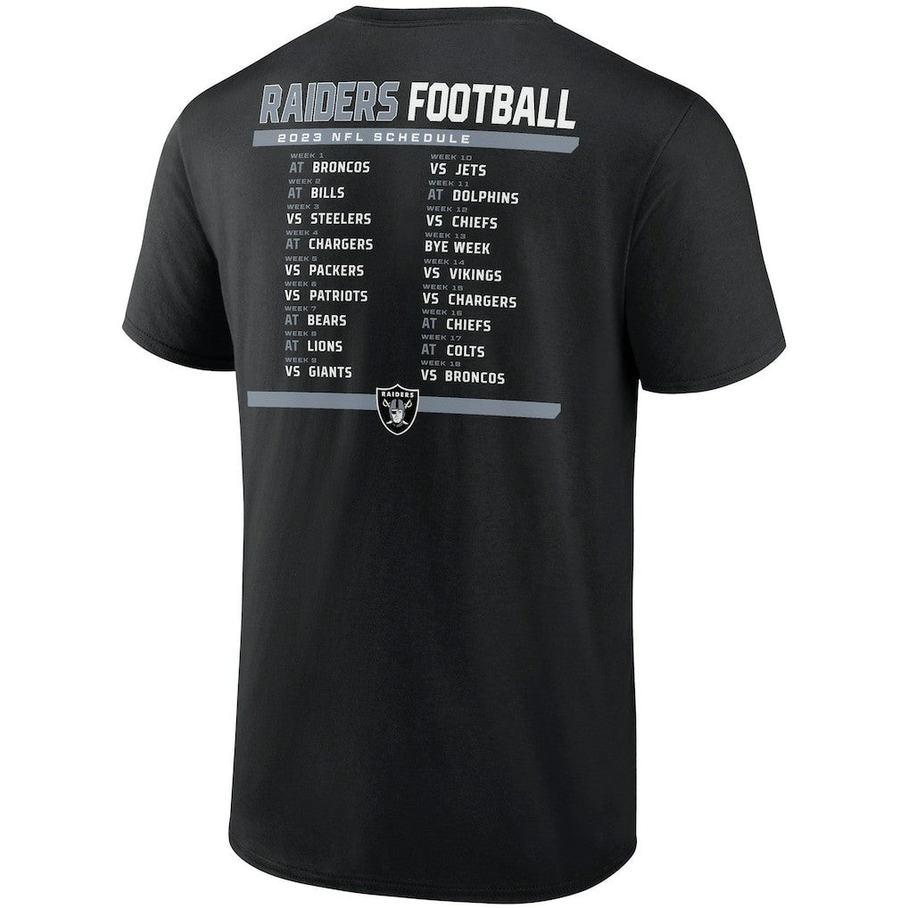 Las Vegas Raiders Two-Pack 2023 Schedule T-Shirt Combo Set Black/White - Fanatics