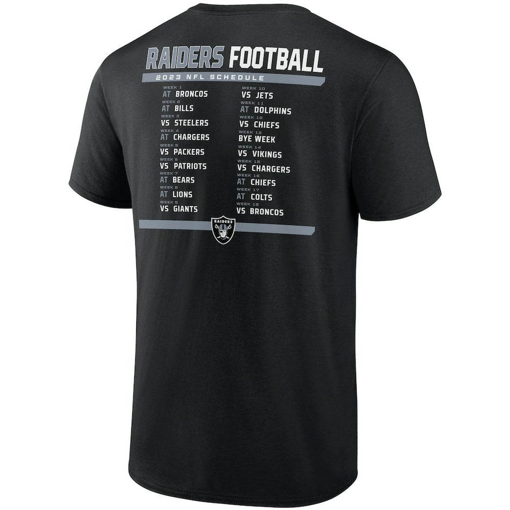 Las Vegas Raiders Two-Pack 2023 Schedule T-Shirt Combo Set Black/White - Fanatics