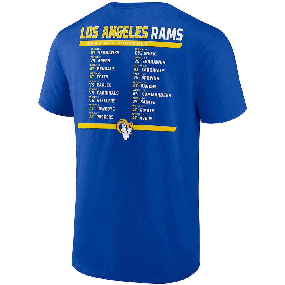 Los Angeles Rams Two-Pack 2023 Schedule T-Shirt Combo Set Royal/White - Fanatics