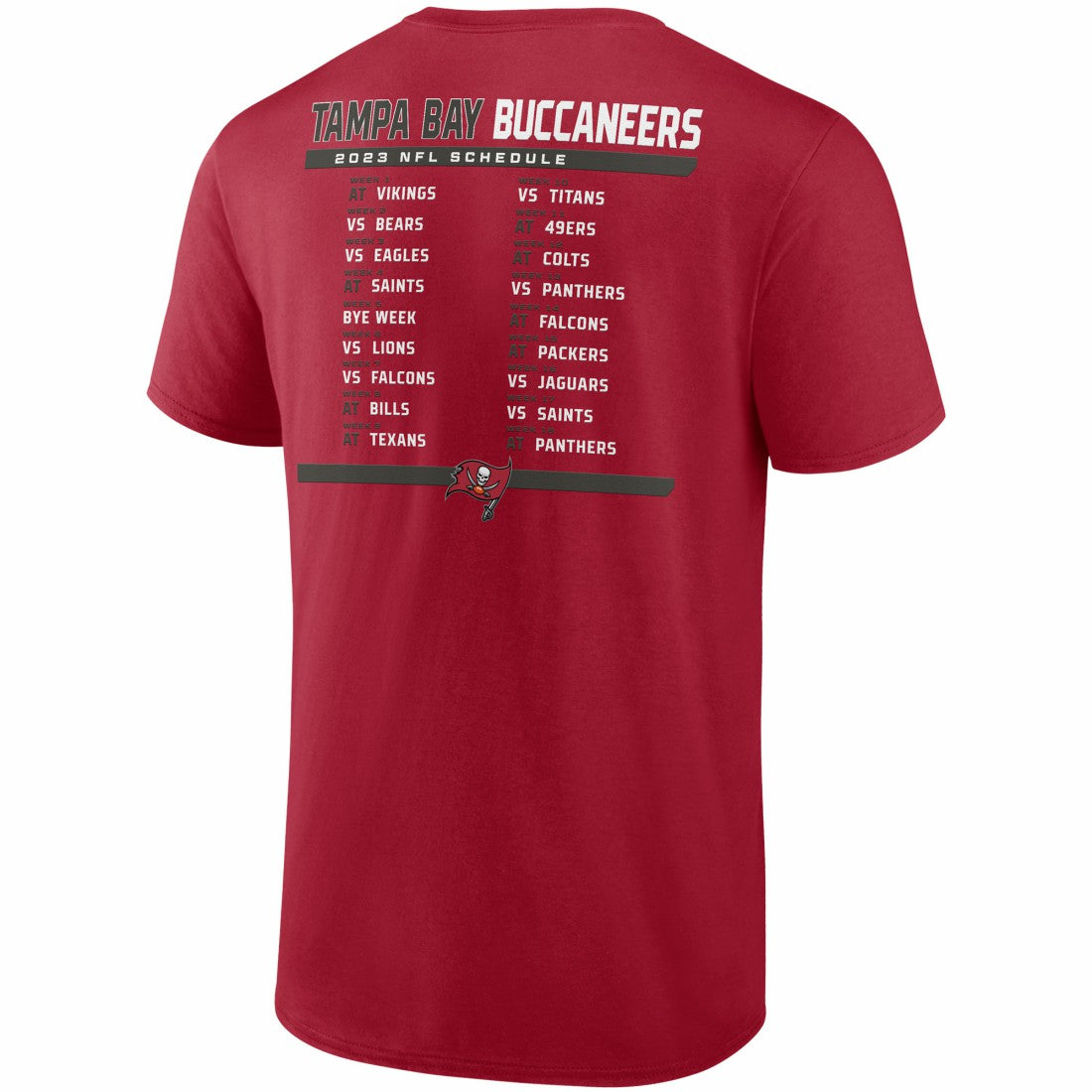 Tampa Bay Buccaneers Two-Pack 2023 Schedule T-Shirt Combo Set Red/White - Fanatics