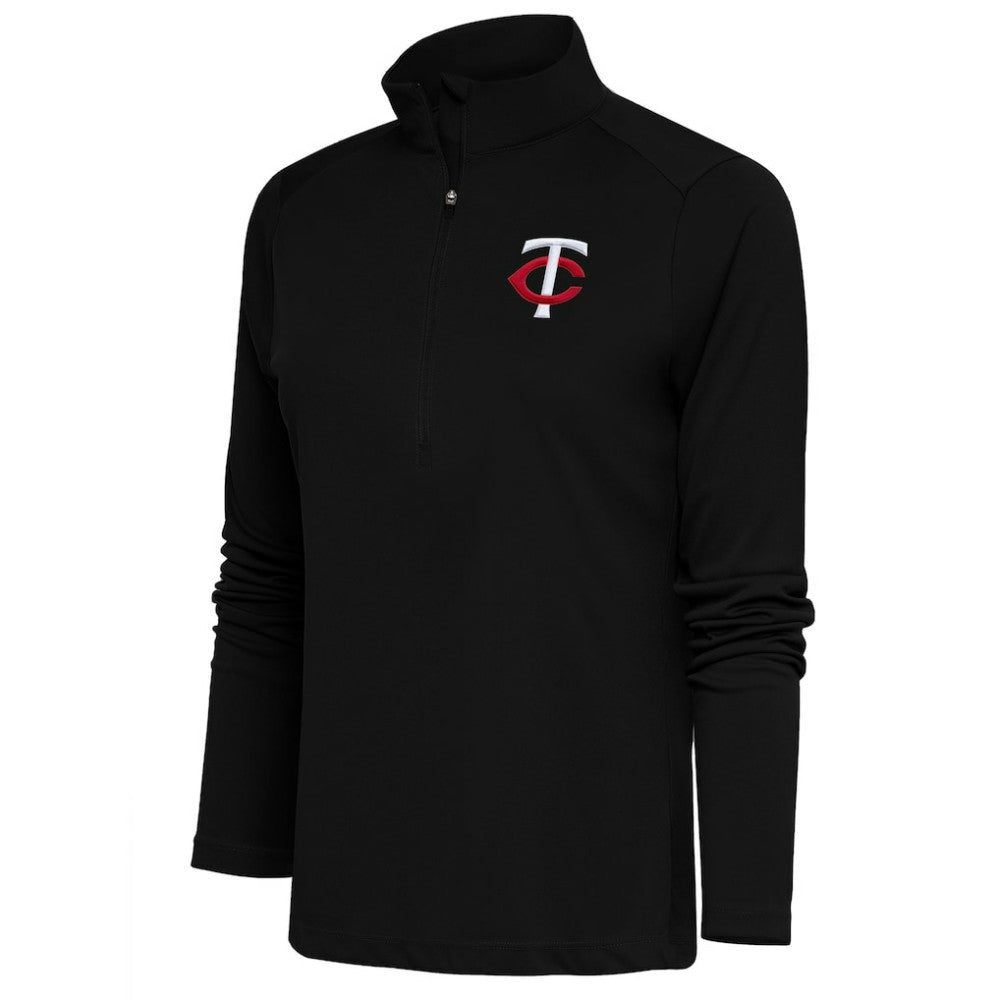 Minnesota Twins Antigua Women's Tribute Half-Zip Pullover Top Clearance
