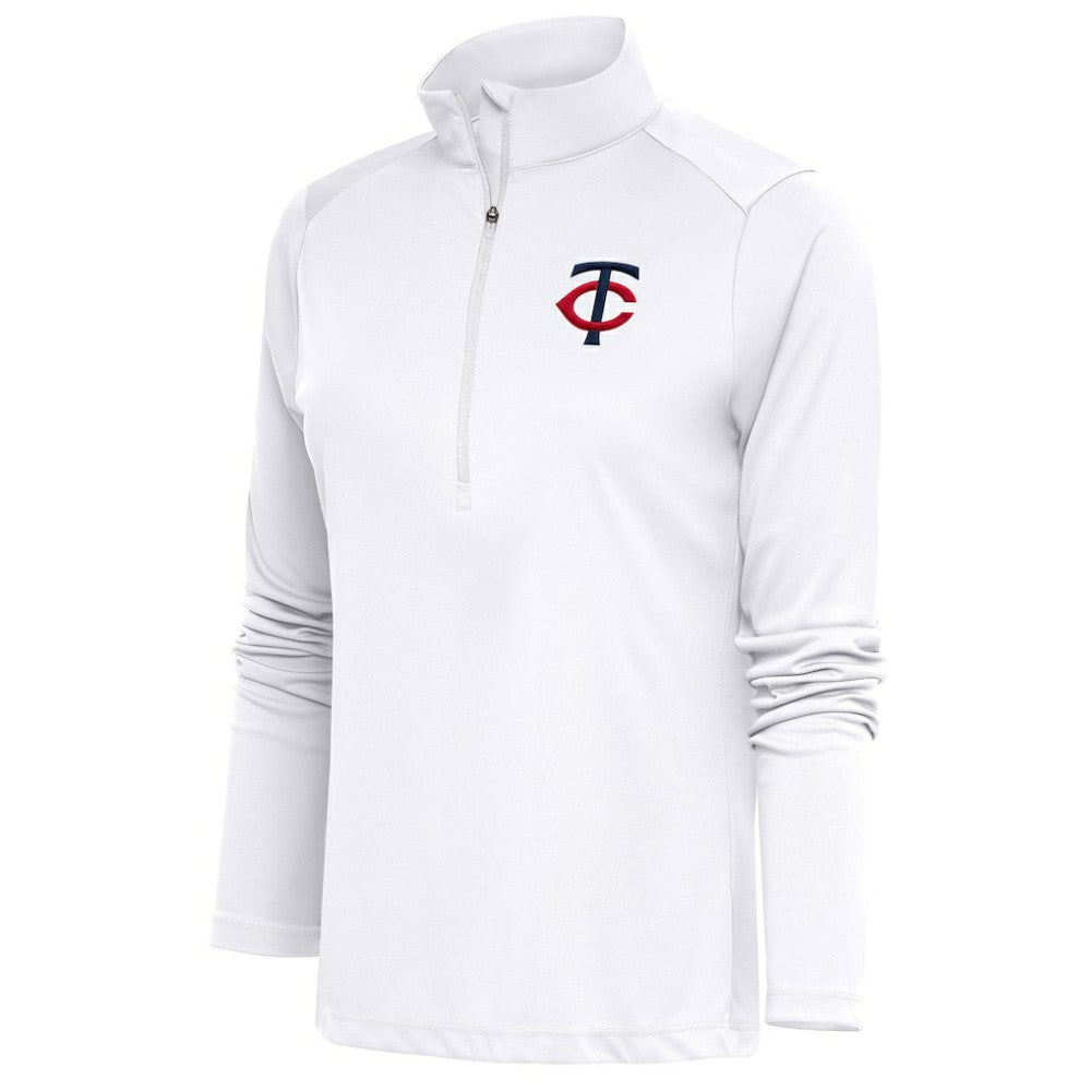 Minnesota Twins Antigua Women's Tribute Half-Zip Pullover Top On Sale