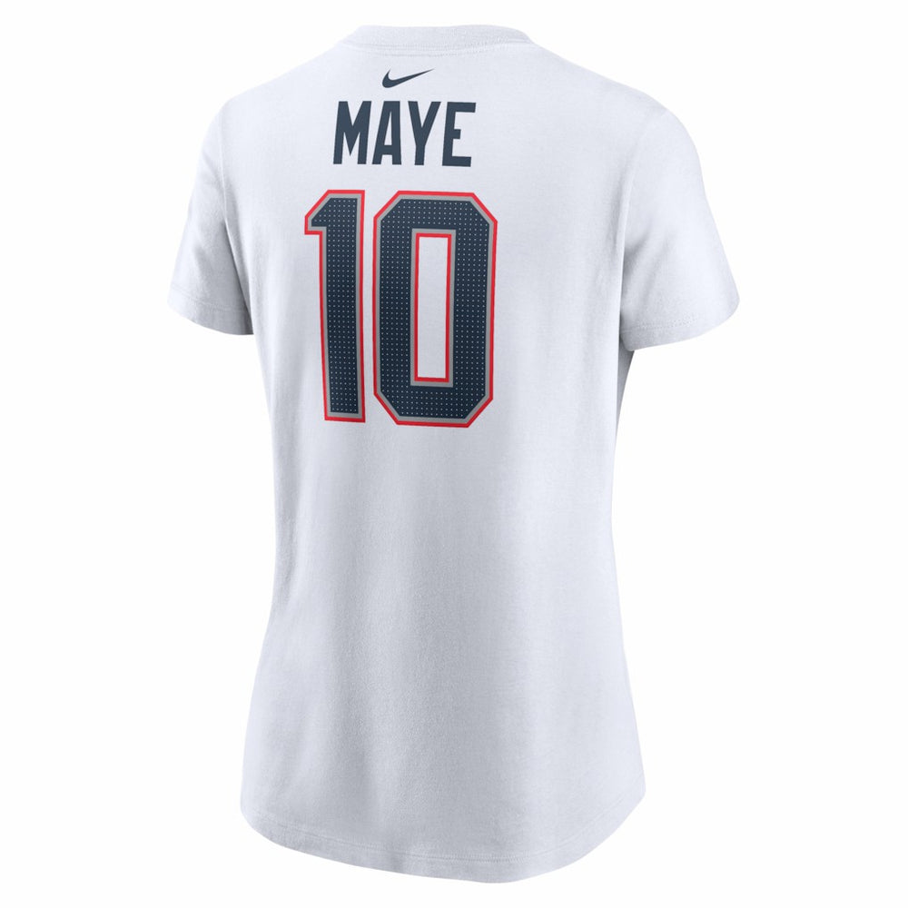 Drake Maye New England Patriots Women's Player Name & Number T-Shirt White - Nike