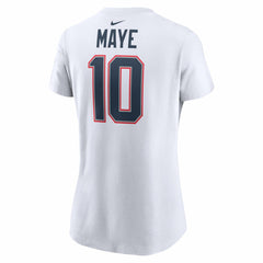 Drake Maye New England Patriots Women's Player Name & Number T-Shirt White - Nike