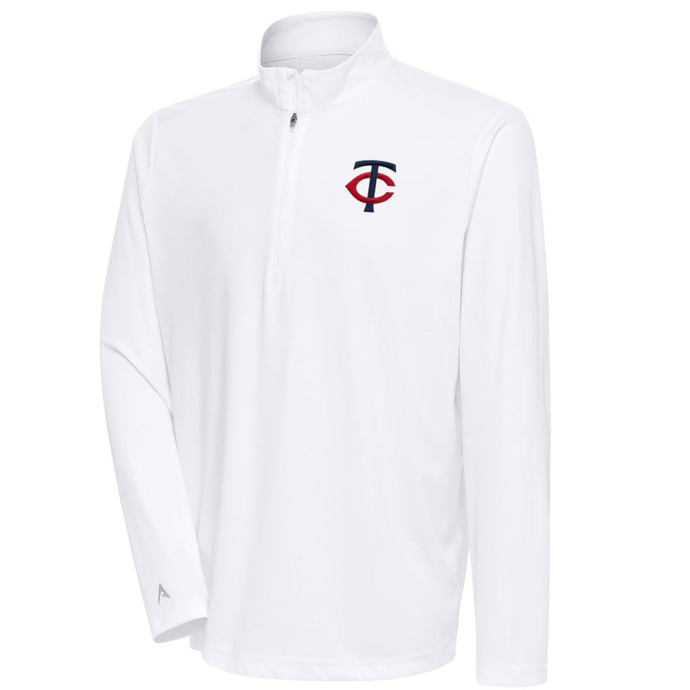 Minnesota Twins Antigua Tribute Quarter-Zip Pullover Top On Sale