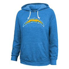 Justin Herbert Los Angeles Chargers Majestic Threads Women's Name & Number Tri-Blend Pullover Hoodie Powder Blue - NFL