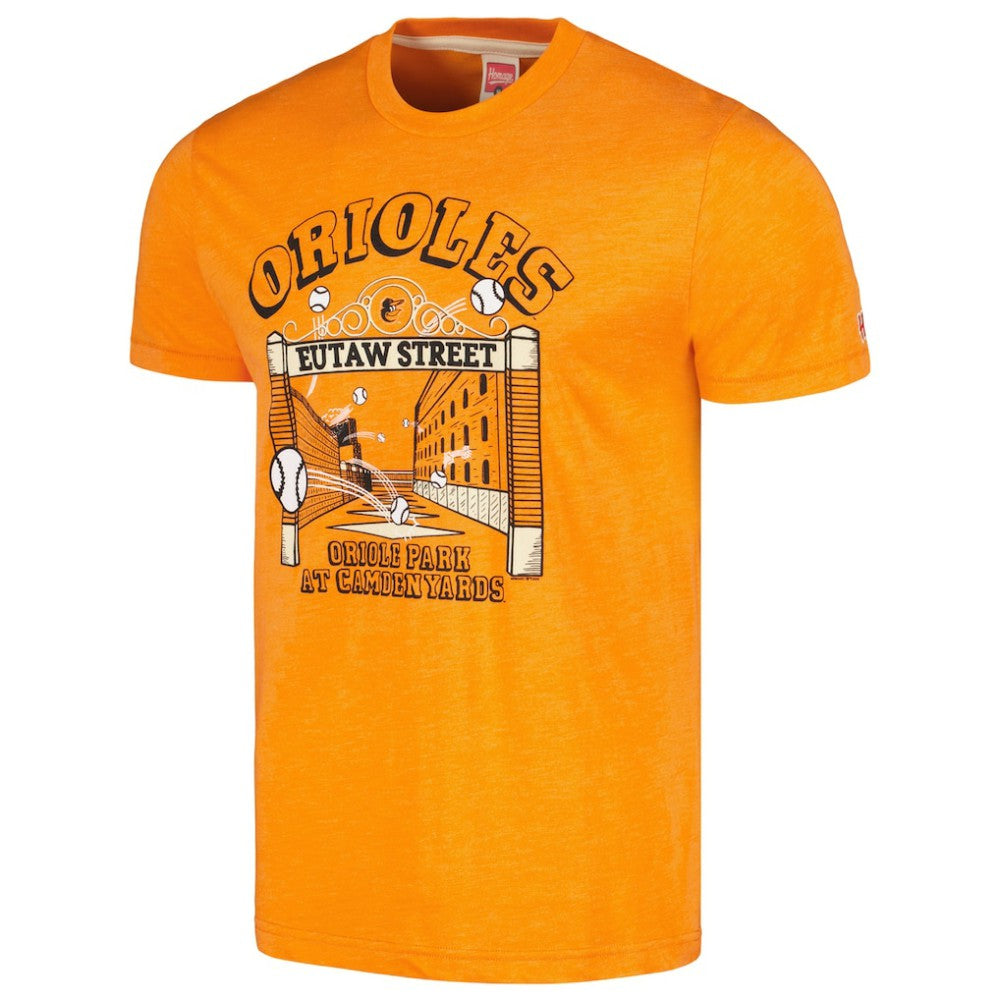 Baltimore Orioles Homage Eutaw Street Hyper Local Tri-Blend T-Shirt Online
