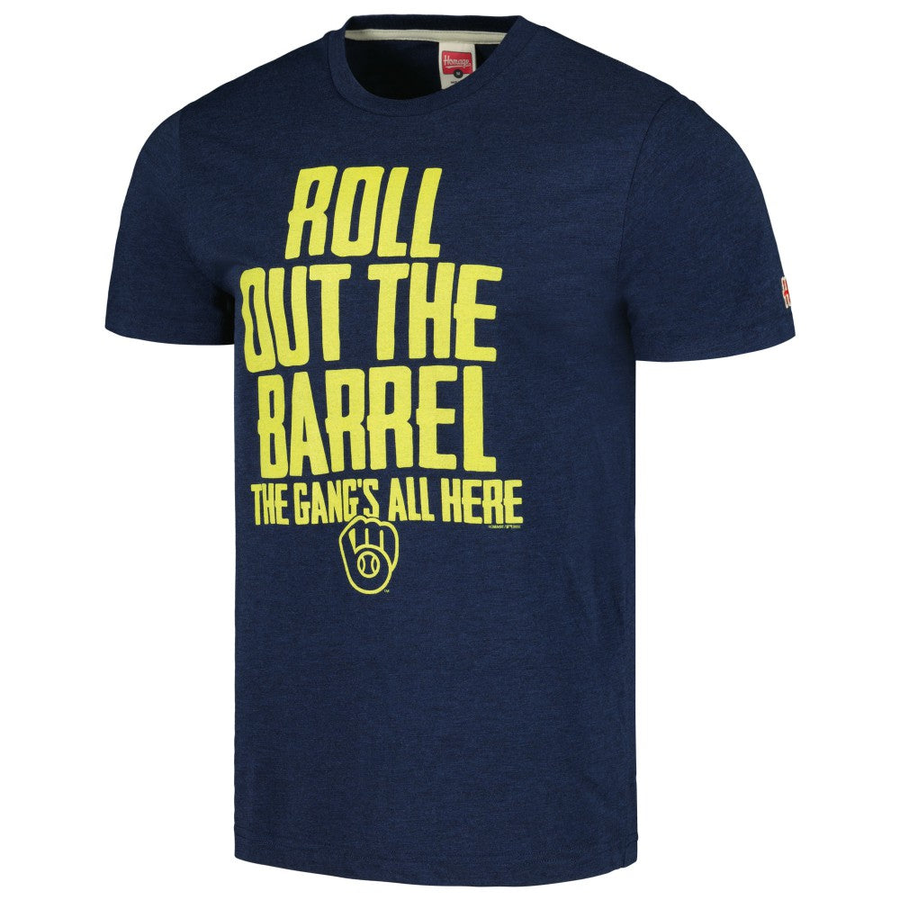 Milwaukee Brewers Homage Gangs All Here Hyper Local Tri-Blend T-Shirt for sale