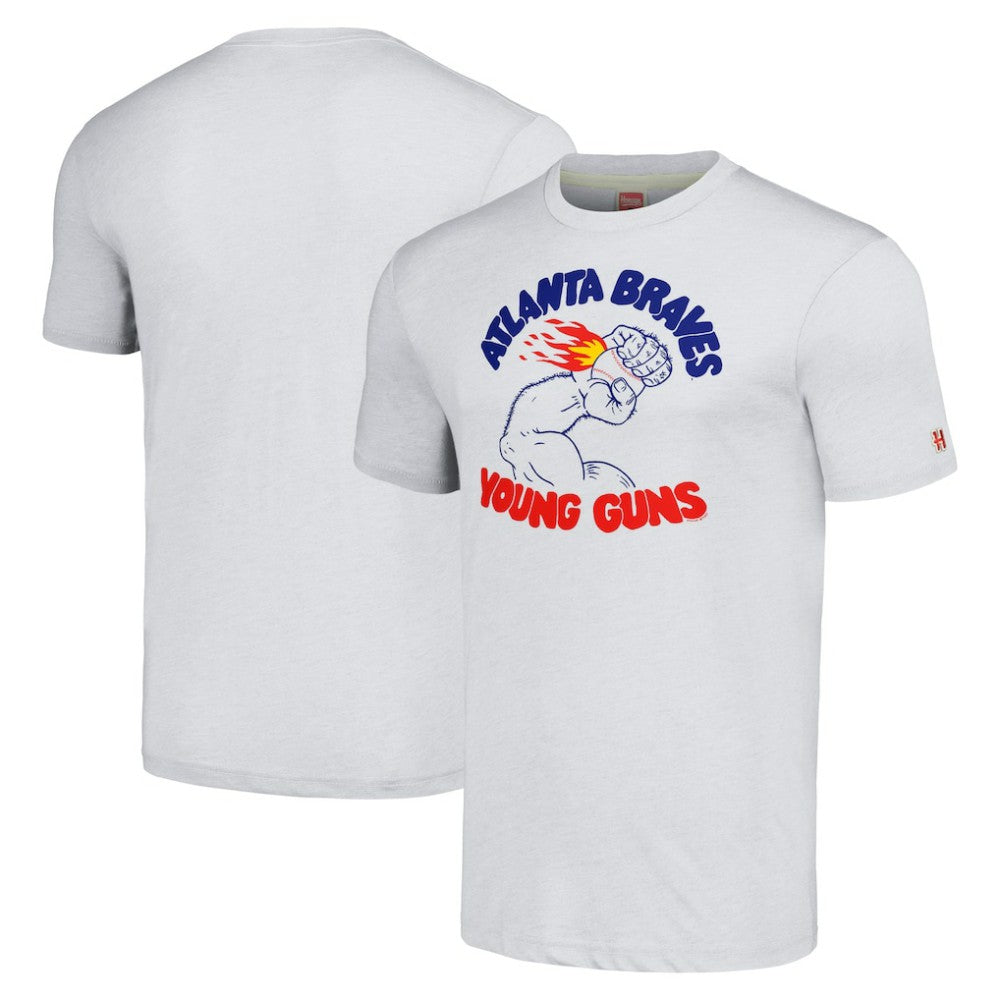 Atlanta Braves Homage Doodle Collection Young Guns Tri-Blend T-Shirt Sale
