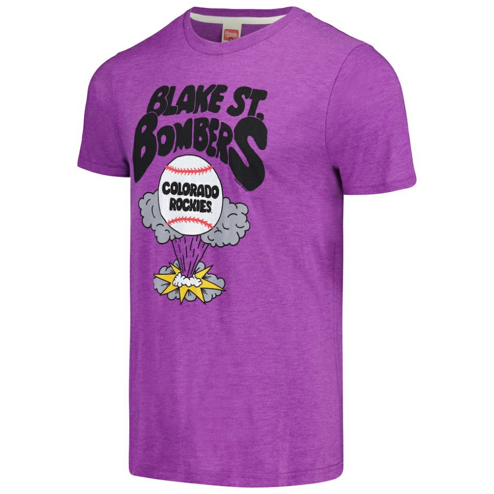 Colorado Rockies Homage Doodle Collection Blake St. Bombers Tri-Blend T-Shirt for sale