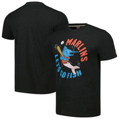 Miami Marlins Homage Doodle Collection Let's Go Fish Tri-Blend T-Shirt Lifestyle