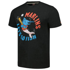 Miami Marlins Homage Doodle Collection Let's Go Fish Tri-Blend T-Shirt Lifestyle
