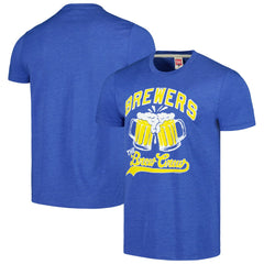 Milwaukee Brewers Homage Doodle Collection The Brew Crew Tri-Blend T-Shirt On Sale