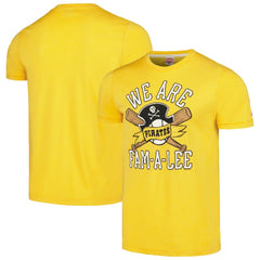 Pittsburgh Pirates Homage Doodle Collection We Are Fam-A-Lee Tri-Blend T-Shirt Sale