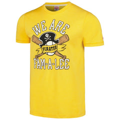 Pittsburgh Pirates Homage Doodle Collection We Are Fam-A-Lee Tri-Blend T-Shirt Sale