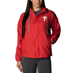 Philadelphia Phillies Columbia Women's Flash Challenger Full-Zip Windbreaker Jacket Clearance
