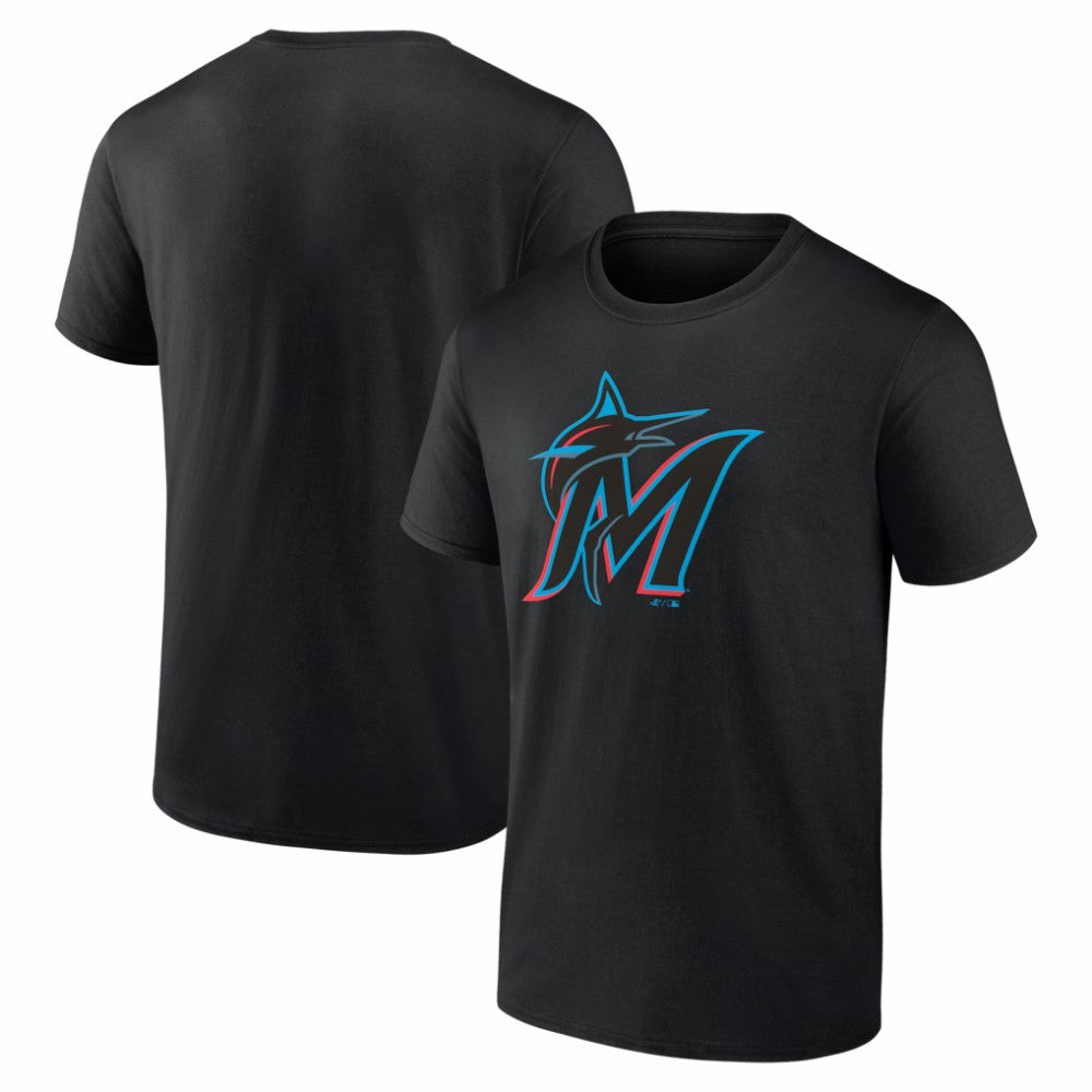 Miami Marlins Logo Athletic Official Logo T-Shirt discount
