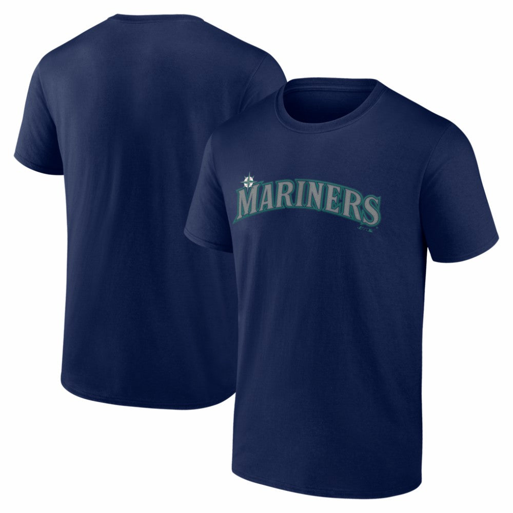 Seattle Mariners Logo Athletic Wordmark T-Shirt On Sale