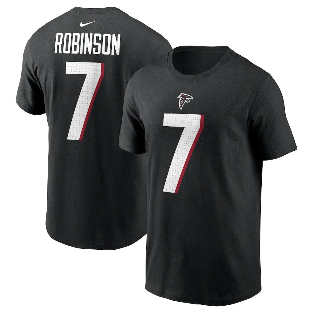 Bijan Robinson Atlanta Falcons Player Name & Number T-Shirt Black - Nike
