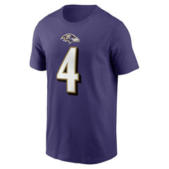 Zay Flowers Baltimore Ravens Player Name & Number T-Shirt Purple - Nike