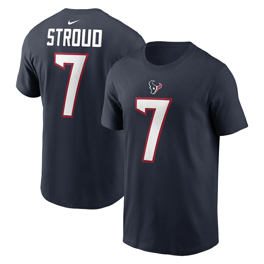 C.J. Stroud Houston Texans Player Name & Number T-Shirt Navy - Nike