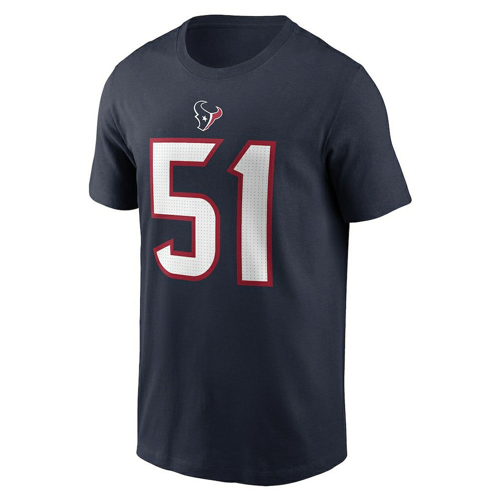 Will Anderson Jr. Houston Texans Player Name & Number T-Shirt Navy - Nike
