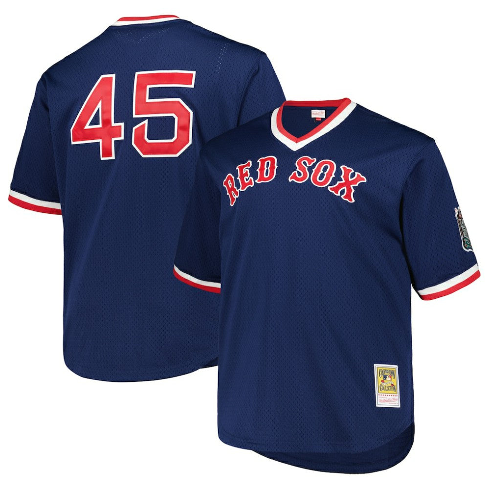 Pedro Martinez Boston Red Sox Mitchell & Ness 1999 Cooperstown Collection Mesh Pullover Jersey Sale