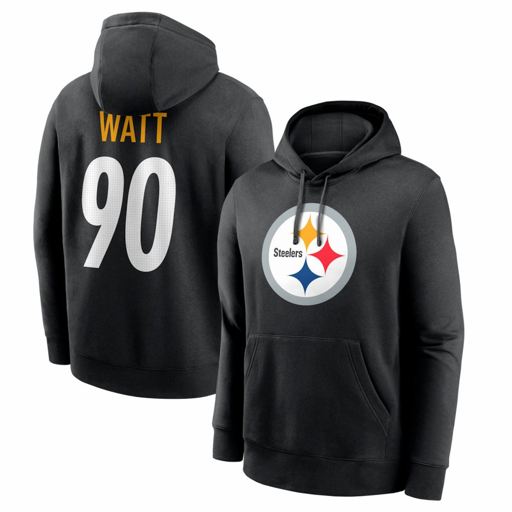 T.J. Watt Pittsburgh Steelers Name & Number Fleece Hoodie Black - Nike