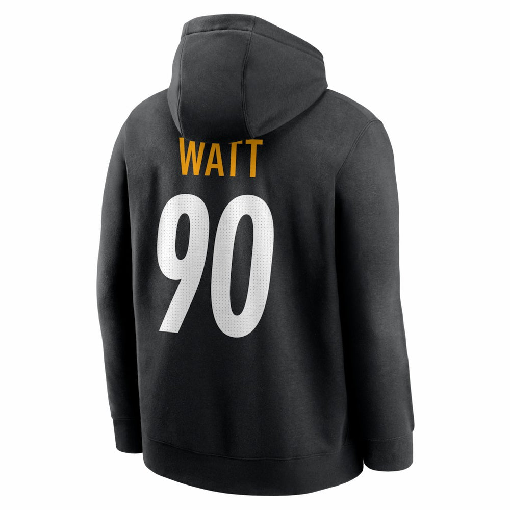 T.J. Watt Pittsburgh Steelers Name & Number Fleece Hoodie Black - Nike