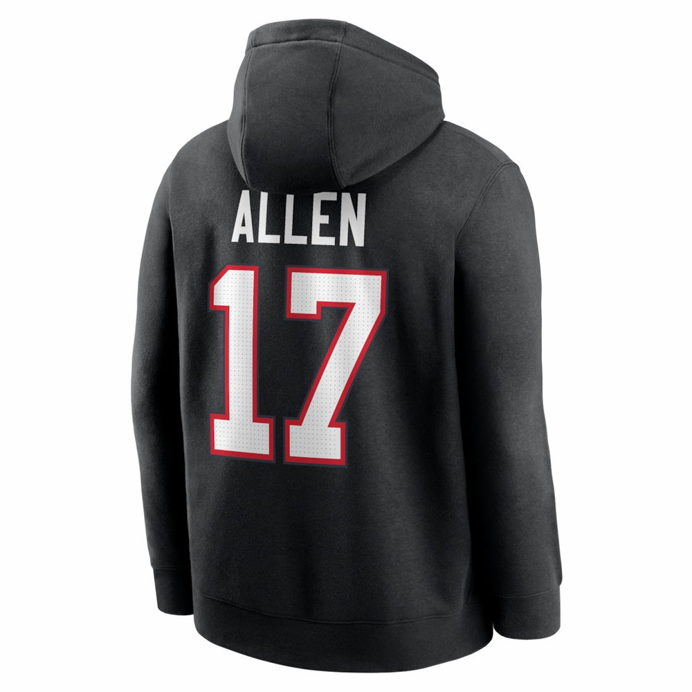 Josh Allen Buffalo Bills Name & Number Fleece Hoodie Black - Nike